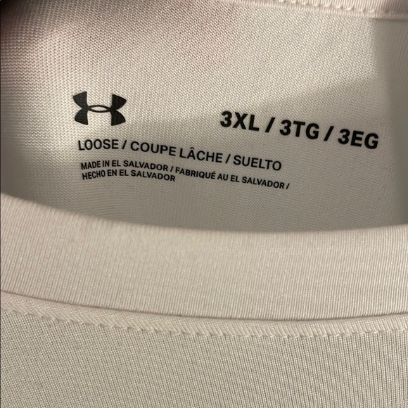 Under Armour Performance Wear White Short Sleeve Tech T nwt 3XL - Picture 2 of 9